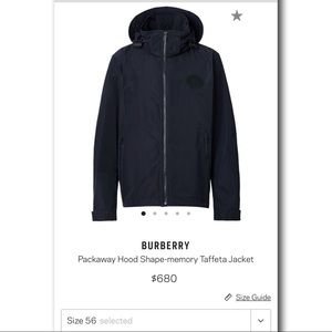 Burberry Packaway Hood Shape-memory Taffeta Jacket